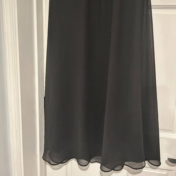 MSK Maxi Black Evening Skirt Two-Layers - Picture 1 of 5